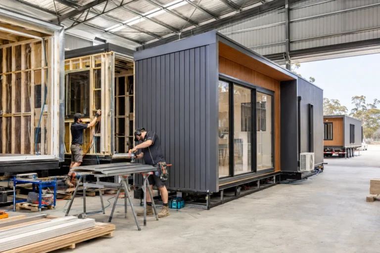 Modular installation work underway on site
